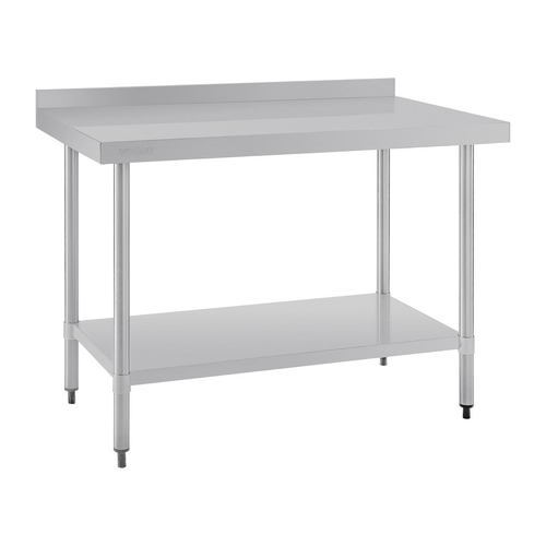 Vogue Stainless Steel Table with Splashback 1200x700x900mm