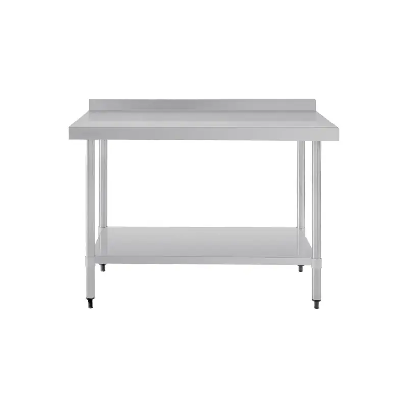 Vogue Stainless Steel Table with Splashback 1200x700x900mm