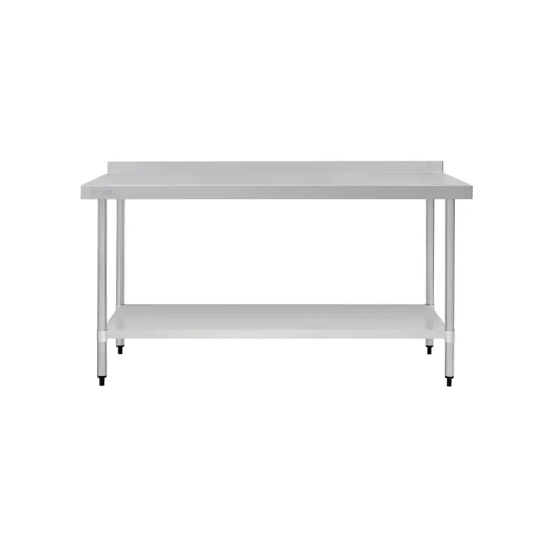 Vogue Stainless Steel Table with Splashback 1800x700x900mm
