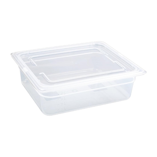 Vogue Polypropylene 1/2 Gastronorm Tray 100mm 5.9Ltr (Box of 4)
