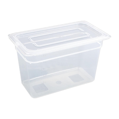 Vogue Polypropylene 1/3 Gastronorm Tray 200mm 6.9Ltr (Box of 4)