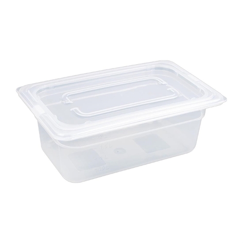 Vogue Polypropylene 1/4 Gastronorm Tray 100mm 2.5Ltr (Box of 4)