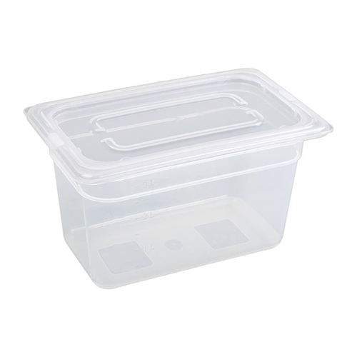 Vogue Polypropylene 1/4 Gastronorm Tray 150mm 3.7Ltr (Box of 4)