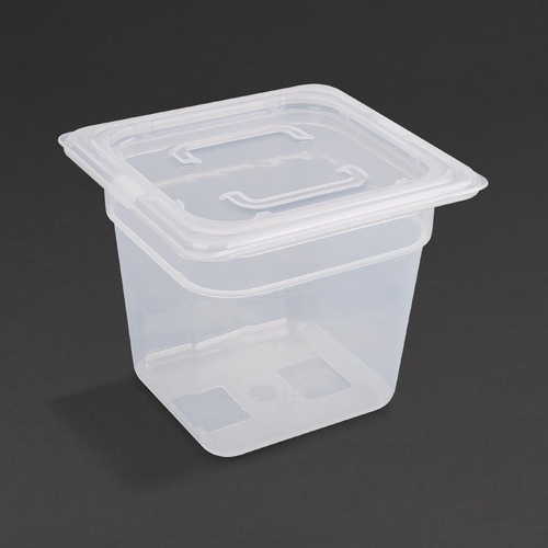 Vogue Polypropylene 1/6 Gastronorm Tray 150mm 2.2Ltr (Pack of 4)