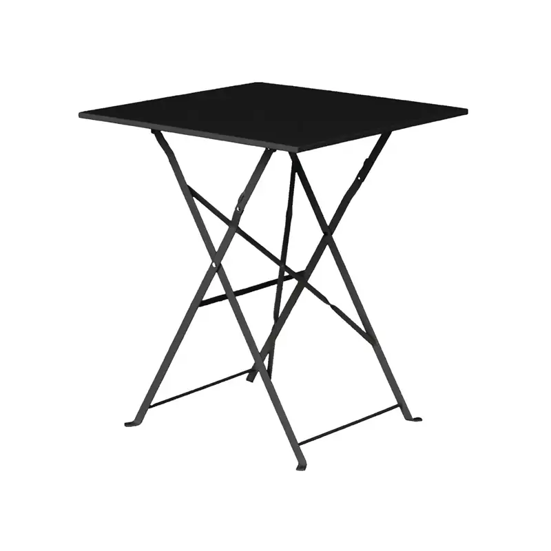 Bolero Black Square Pavement Style Steel Table