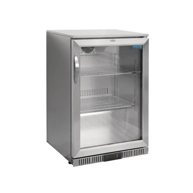 Polar GL007-A G-Series Counter Back Bar Cooler with Hinged Door Stainless Steel 138Ltr