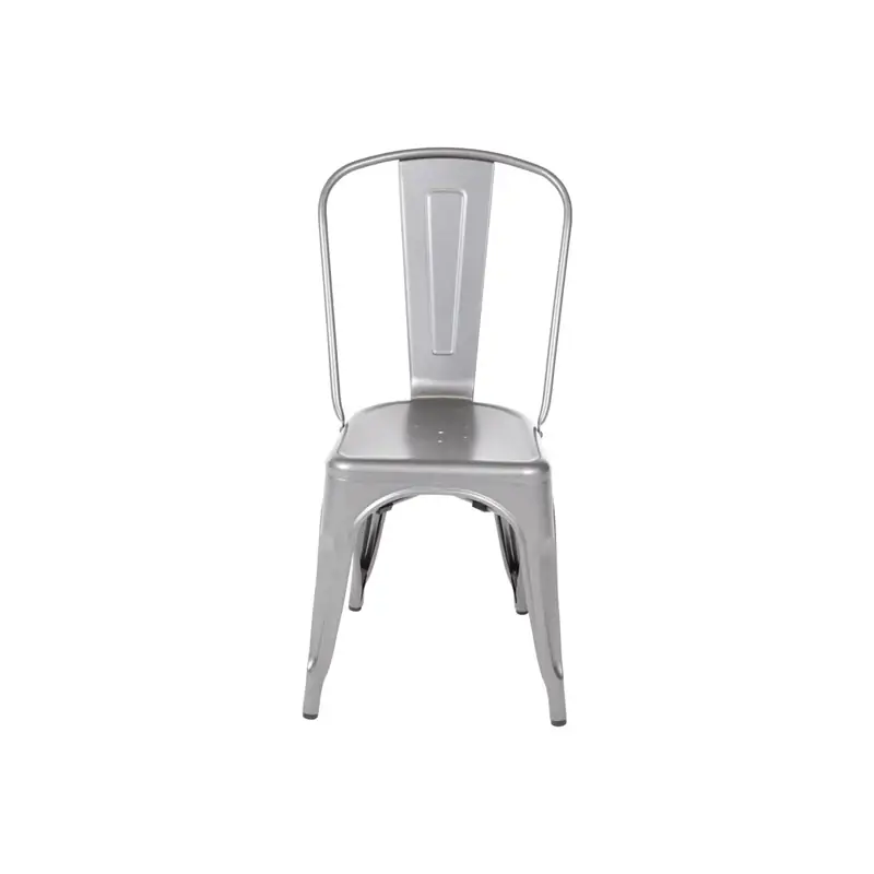 Bolero Gun Metal Grey Steel Bistro Side Chair (Pack of 4)