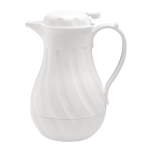 Olympia Insulated Swirl Jug White - 2Ltr