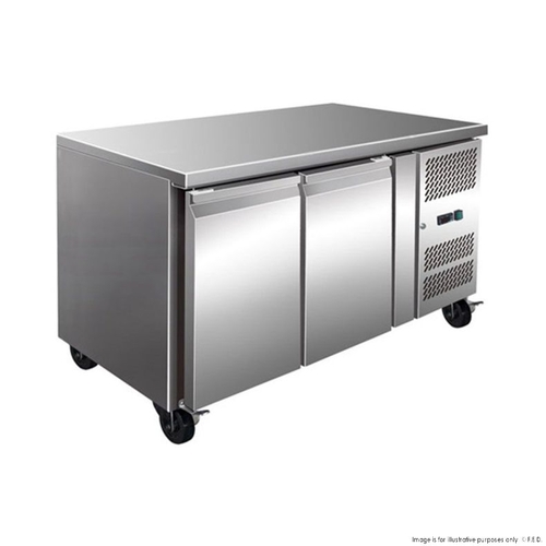 Thermaster GN2100TN - Two Door Bench Fridge 1360 x 700 x 850mm 