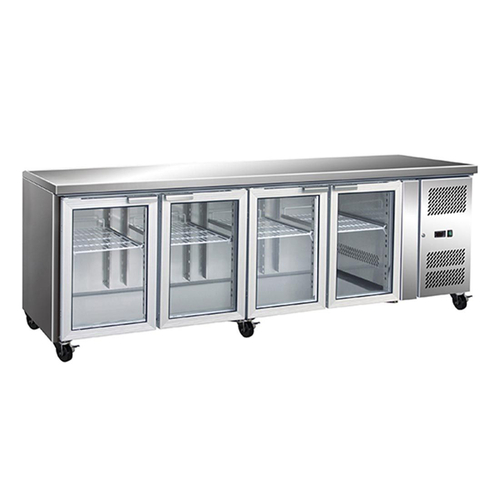 Thermaster GN4100TNG - Four Door Bench Fridge 2230 x 700 x 850mm 