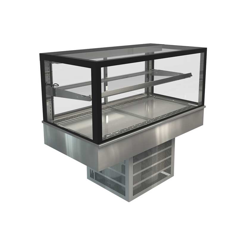 Cossiga GOGRF12 Refrigerated Frameless Glass on Glass Solid Front - 1200mm