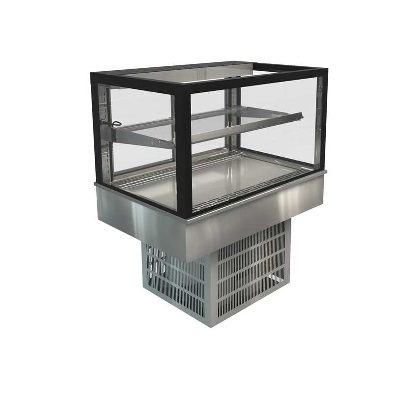 Cossiga GOGRF9 Refrigerated Frameless Glass on Glass Solid Front - 900mm