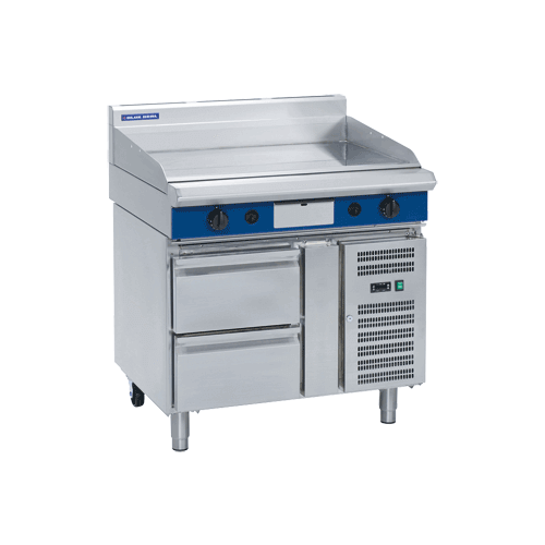 Blue Seal GP518-RB - 1200mm Gas Griddle with Refrigerated Base