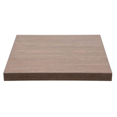 Bolero Pre-drilled Square Table Top Vintage Wood 600mm