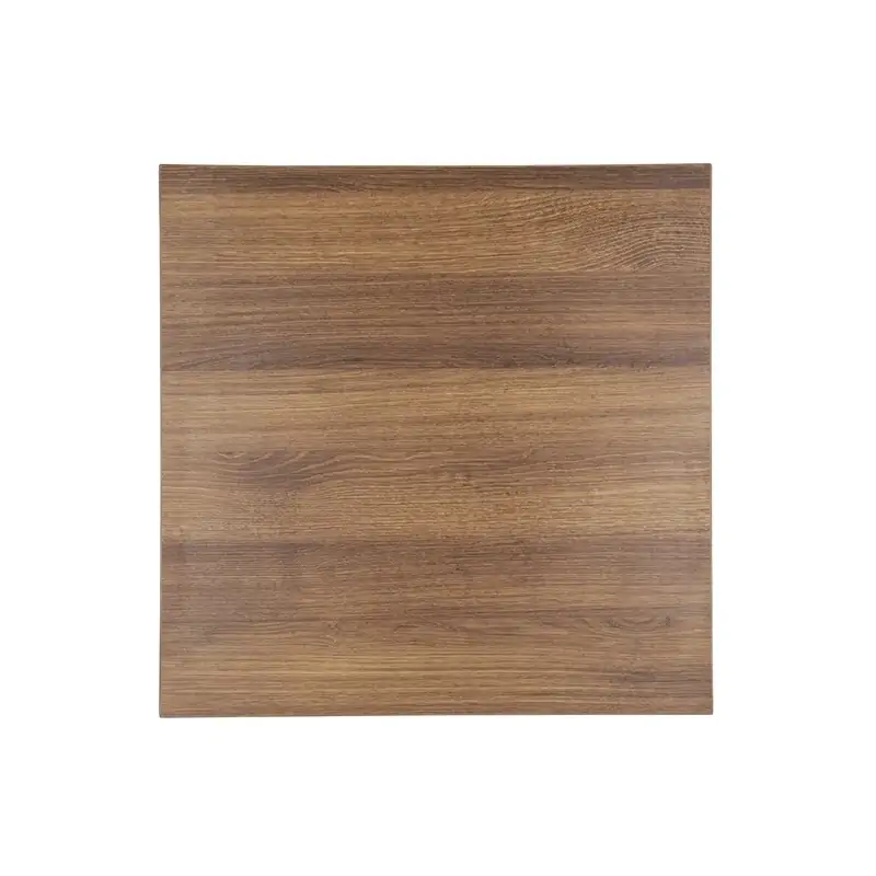 Bolero Pre-drilled Square Table Top Rustic Oak 600mm