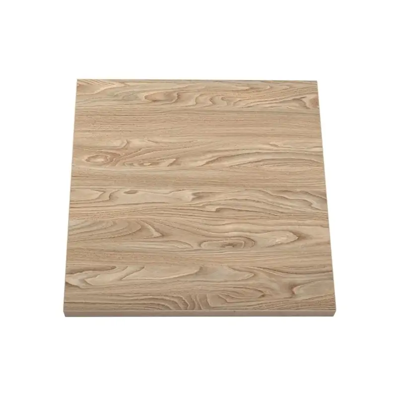 Bolero Pre-drilled Square Table Top Antique Natural 700mm