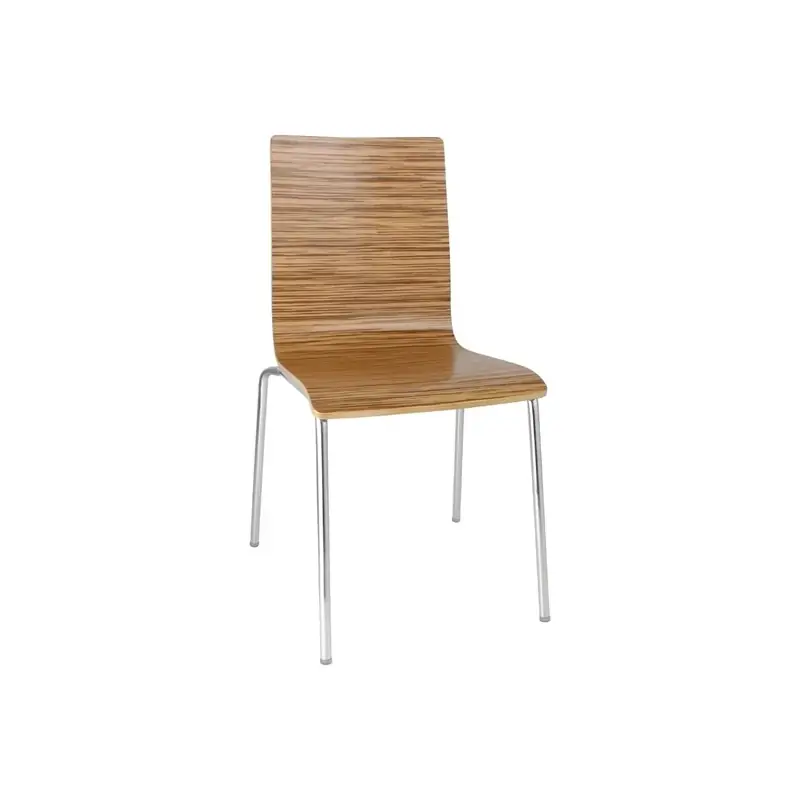 Bolero Square Back Side Chair Zebrano (Pack of 4)