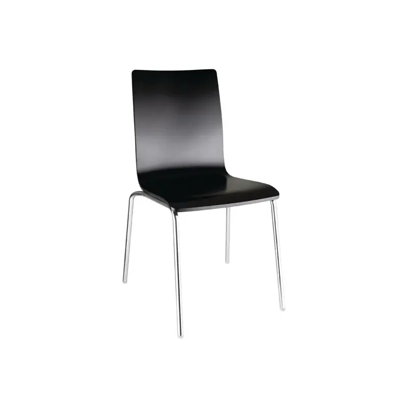Bolero Black Square Back Side Chair (Pack of 4)