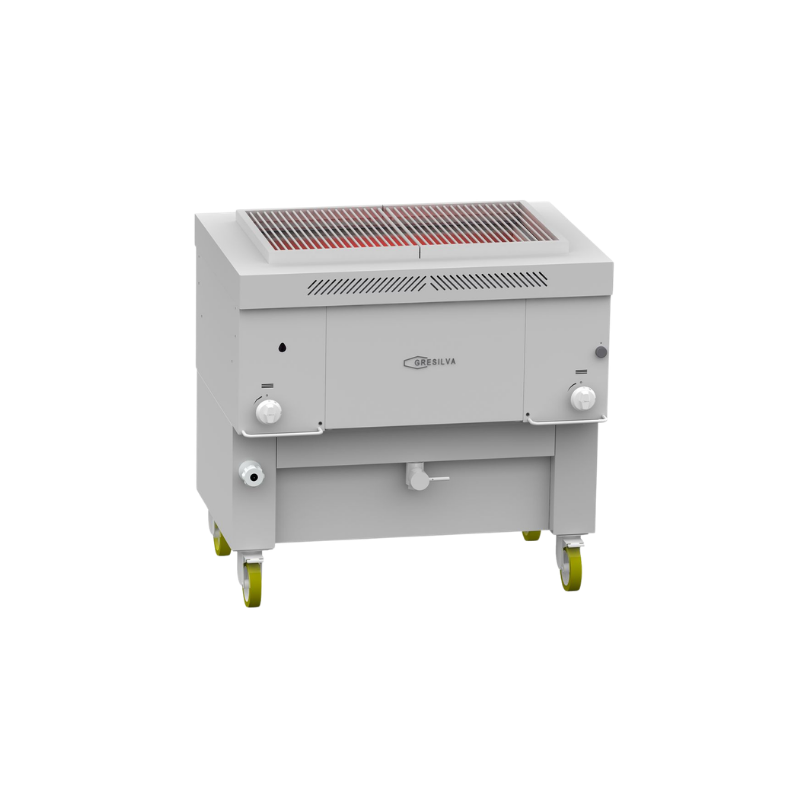 Gresilva GHPI 2F/1000 Horizontal Fixed Gas Grill On Base With Auto Fill Water Feed 747mm x 478mm