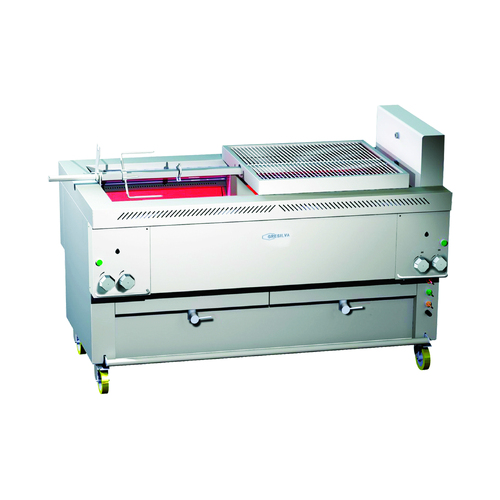 Gresilva GHPI R4/1700 M Horizontal Mega Multifuction Gas Grill On Base With Auto Fill Water Bath Feed