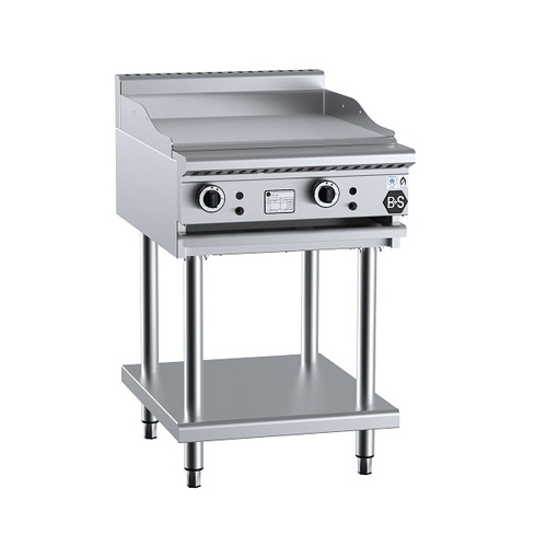 B+S Black GRP-6 Gas Grill Plate 600mm on Leg Stand
