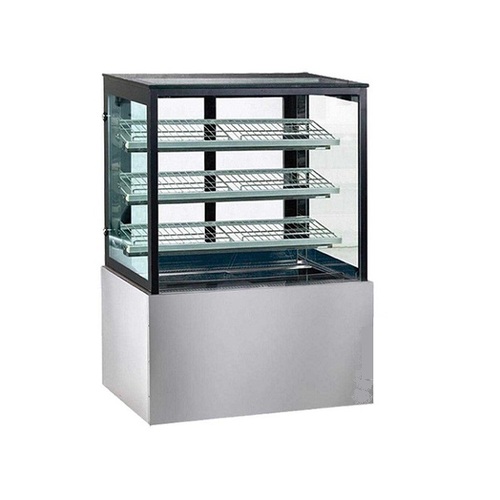 Bonvue H-SL830V - Heated Square Glass Cake Display 4 Tier - 900mm 