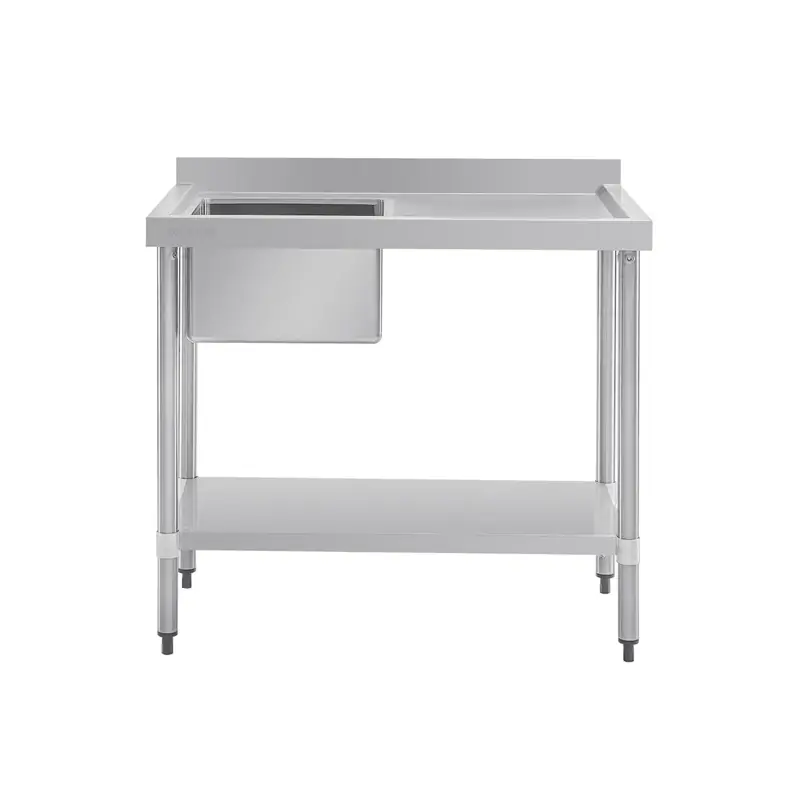 Vogue Single Bowl Sink R/H (90mm Drain) Drainer 1000mm