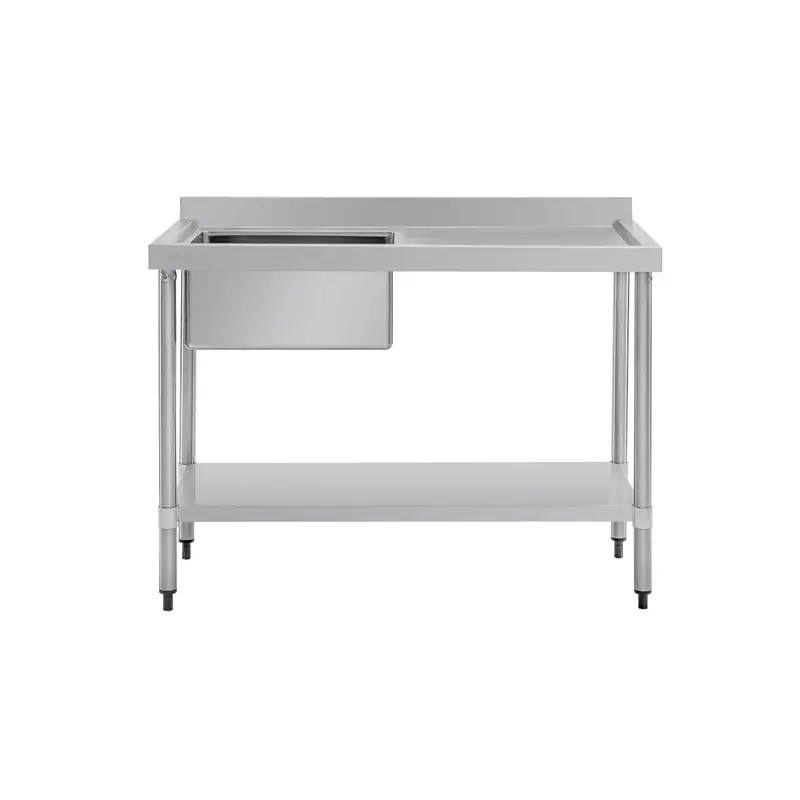 Vogue Single Bowl Sink R/H Drainer (90mm Drain) 1200mm