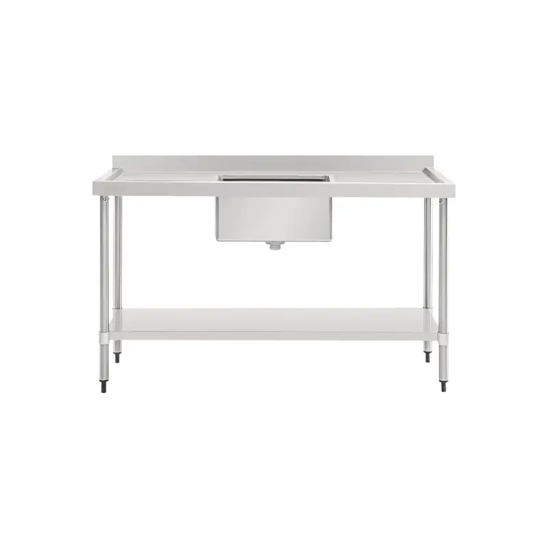 Vogue Single Bowl Sink Double Drainer (90mm Drain) 1500mm