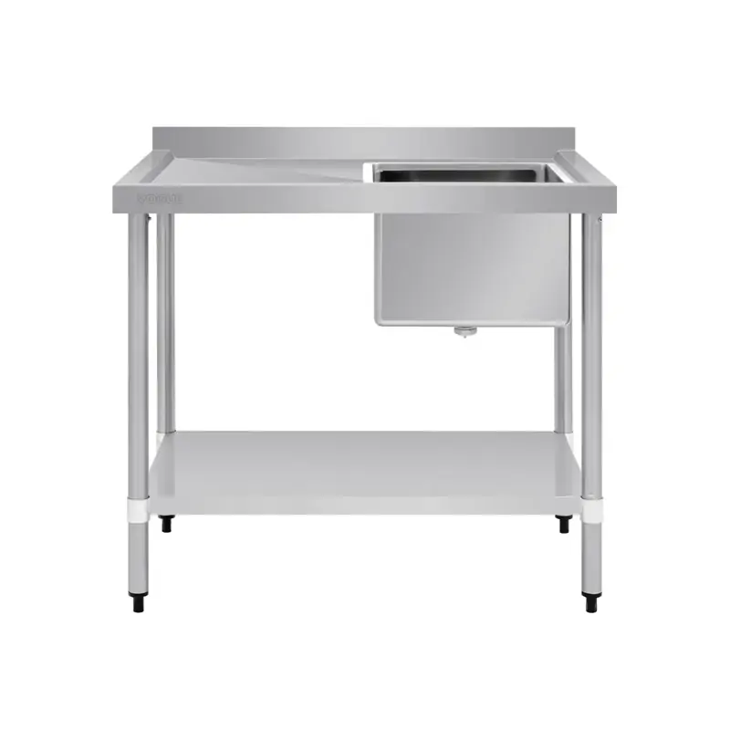 Vogue Single Bowl Sink L/H Drainer (90mm Drain) 1000x700mm