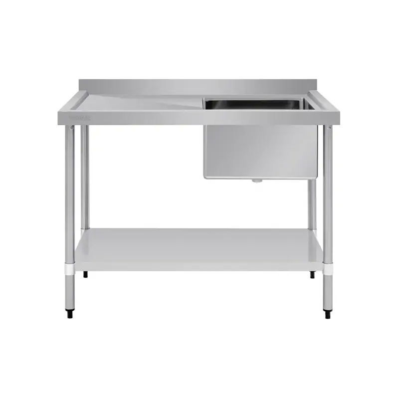 Vogue Single Bowl Sink L/H Drainer (90mm Drain) 1200x700mm