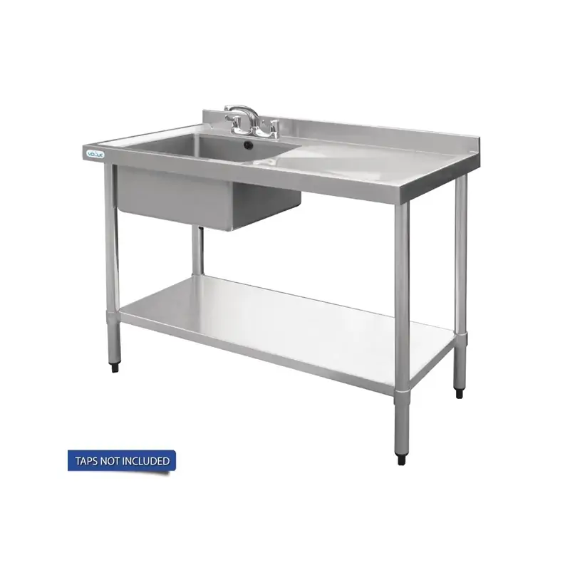 Vogue Single Bowl Sink R/H Drainer (90mm Drain) 1200x700mm