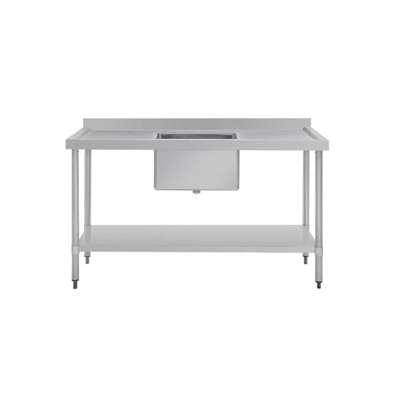 Vogue Single Bowl Sink Double Drainer (90mm Drain) 1500x700mm