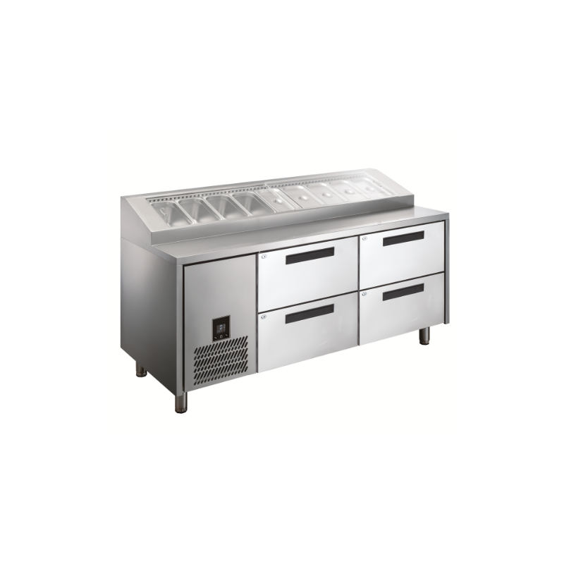 Glacian HPB1815DD - 4 Drawer Pizza Prep Fridge