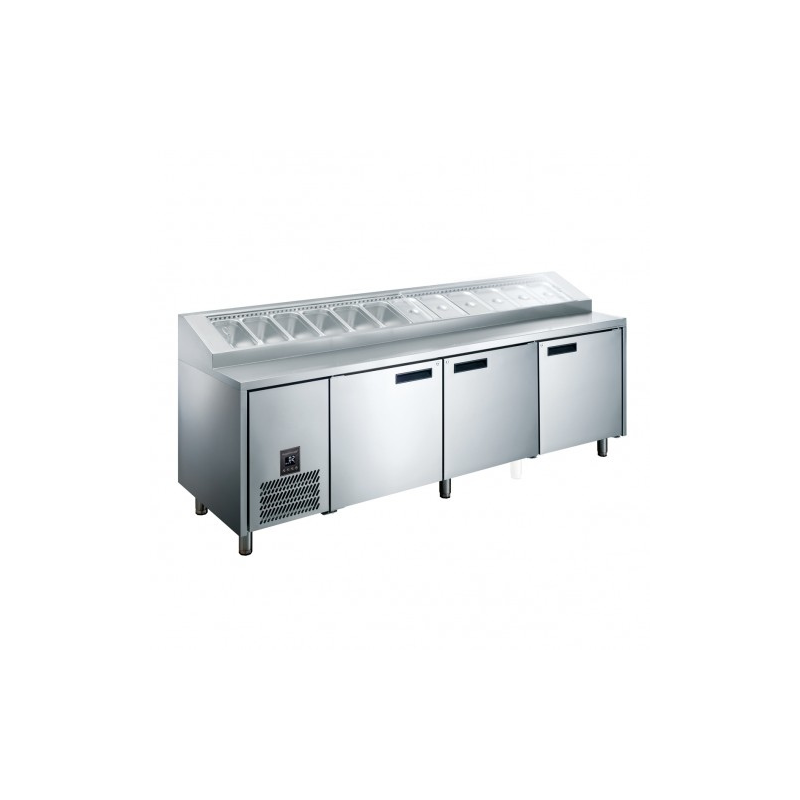 Glacian HPB2476 - 3 Door Pizza Prep Fridge