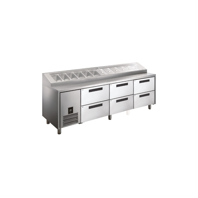 Glacian HPB2476DDD - Pizza Prep With Doors
