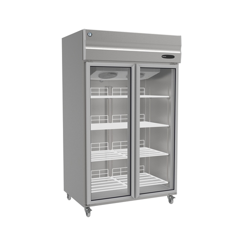 Hoshizaki HR-127 - 2 Glass Door Upright Display Fridge