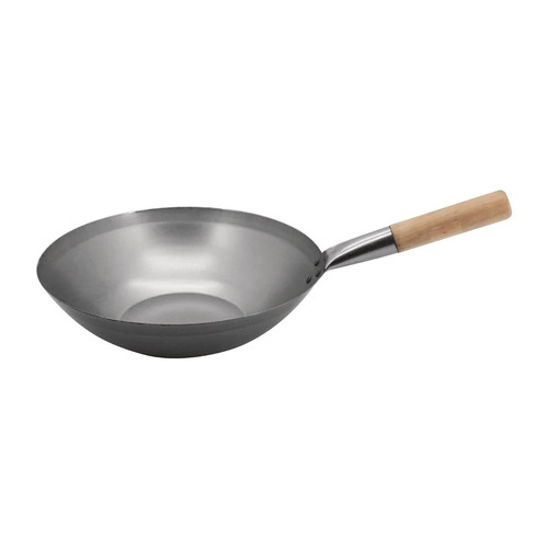 Vogue Wok Flat Base 330mm