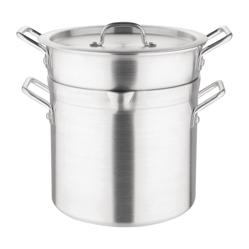 Vogue Double Boiler with Lid 10Ltr