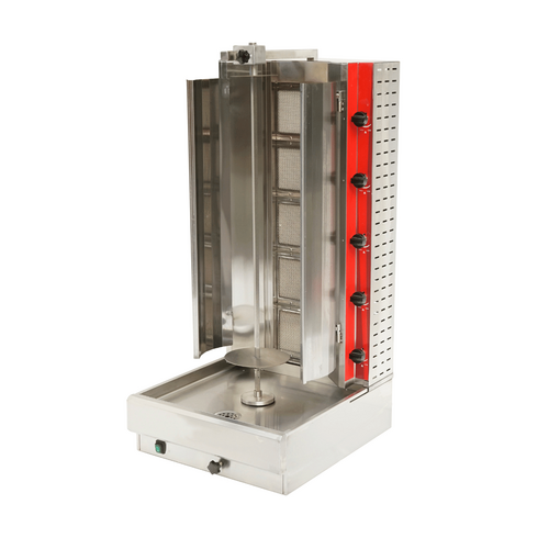 Gasmax KB-5 - Semi-Automatic 5 Burner Kebab Machine - Natural Gas