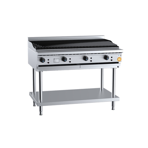 B+S K+ KCBR-12 Gas Char Broiler 1200mm on Leg Stand