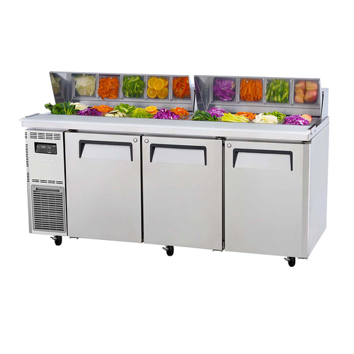 Turbo Air KHR18-3-N - 3 Door Salad Prep Table Refrigerator 1800mm