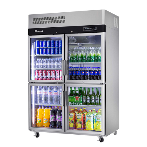 Turbo Air KR45-4G-N - 4 x Half Glass Door Top Mount Display Fridge 1215L