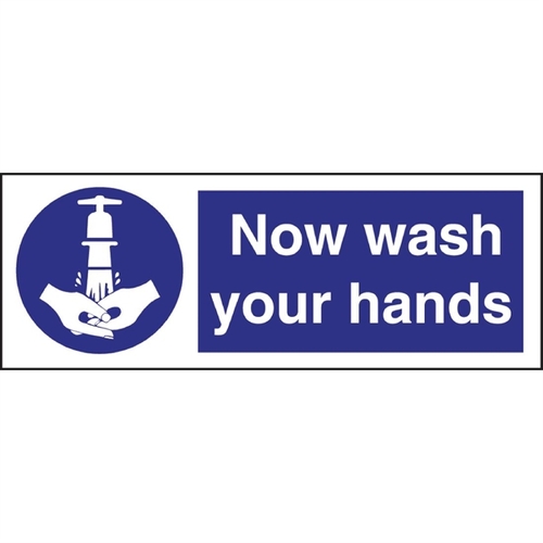 Vogue Now Wash Your Hands Sign 230x90mm 