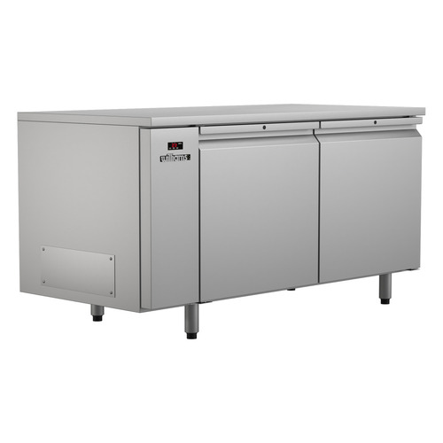 Williams LE2RW Emerald Remote 2 Door Underbench Freezer Stainless Steel - Solid Doors