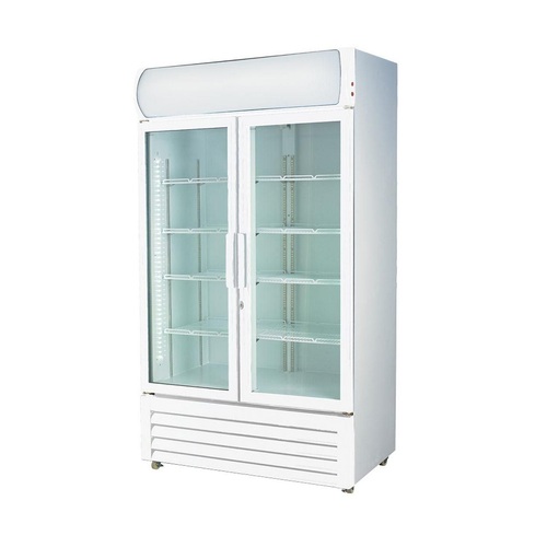 Thermaster LG-1000P - Double Glass Door Upright Drink Fridge White - 1000 Litres