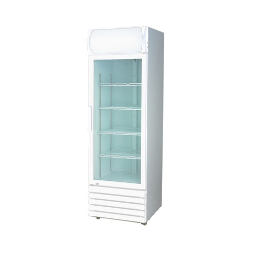 Thermaster LG-540P - Single Glass Door Upright Drink Fridge White - 540 Litres