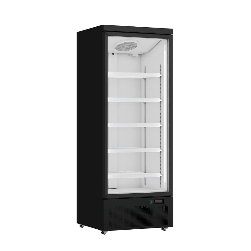 Thermaster LG-600BGBM - Single Door Supermarket Fridge Black - 614L