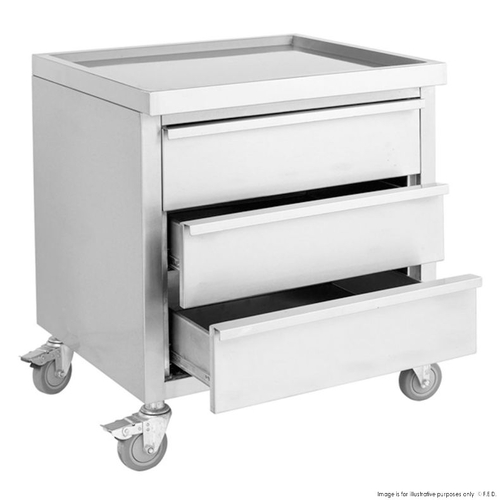 Modular Systems MDS-6-700 - Mobile Cabinet with 3 Drawers - 700 x 600 x 900mm