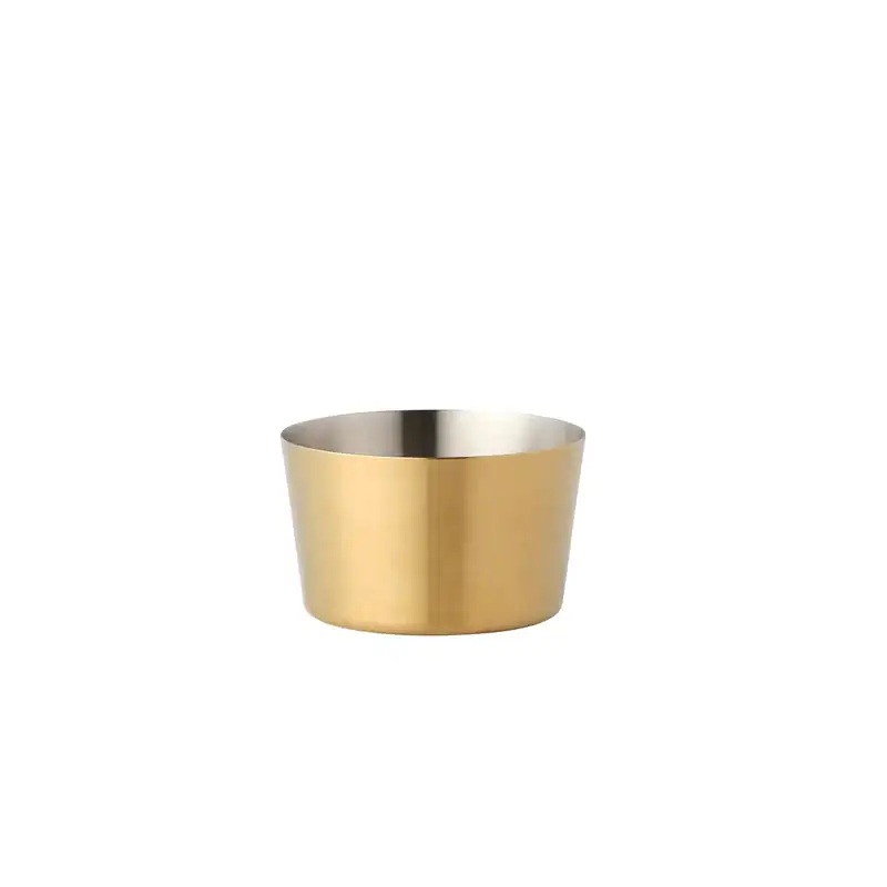 Chef Inox Brushed Brass Miniature Sauce Pan W/O Handle 100mm (Box of 6)